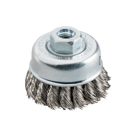 Metabo Wire Wheel 2 3/4" x 5/8-11" SS. KNOT BRUSH 623805000